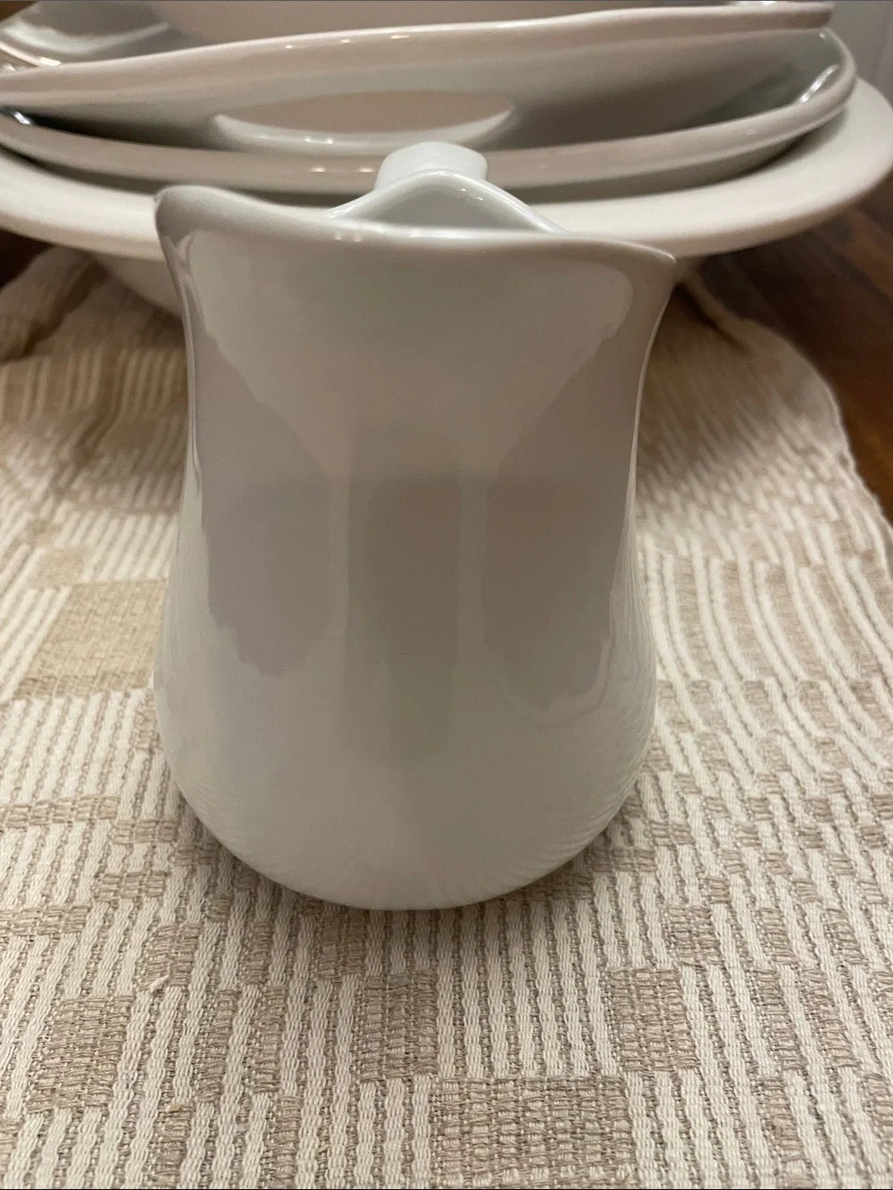 Classic White Ceramic Creamer Pitcher - Home Dining